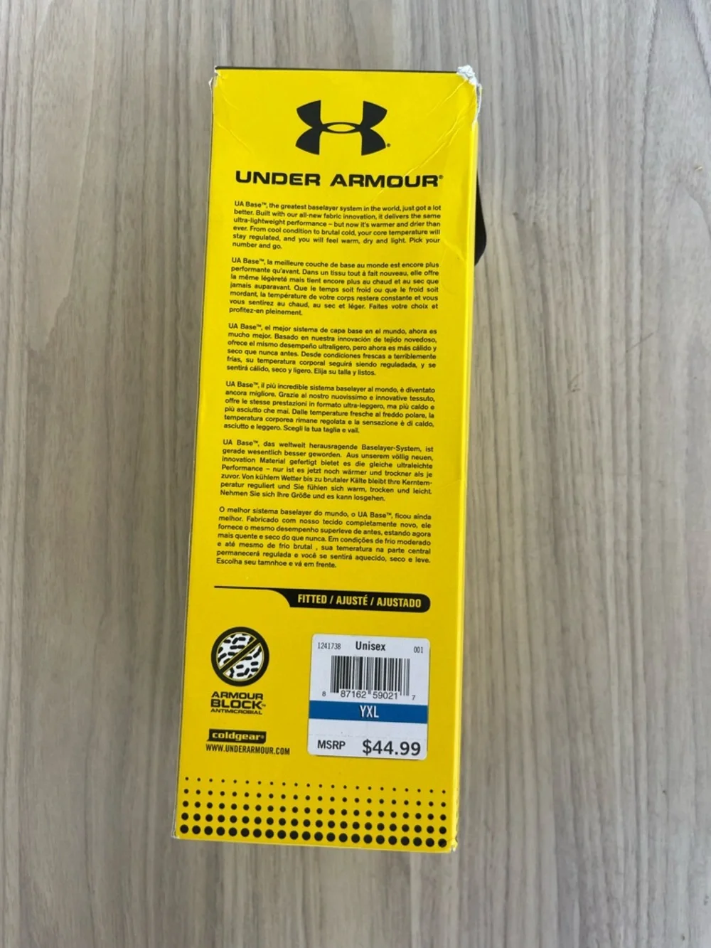 Under Armour Kids Black ColdGear Base Leggings unisex